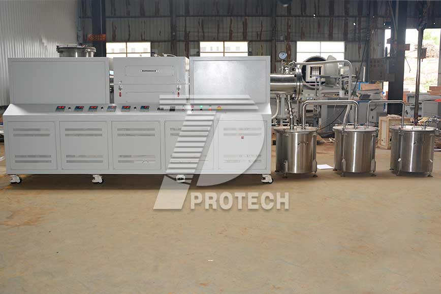 Canadian corporate customer fully sealed rotary tube furnace for graphene oxide